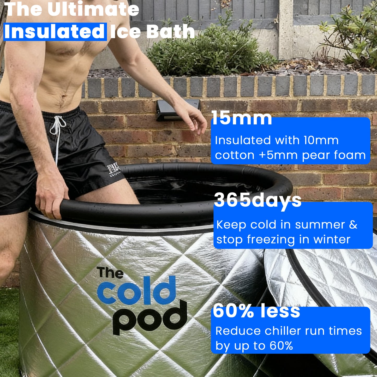 The Cold Pod Insulated Ice Bath Tub XL USA